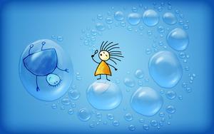 Water Bubble Cartoon Cute Laptop cute laptop wallpaper
