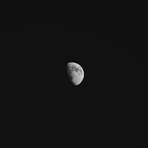 Waxing Gibbous Moon Black And White PFP black and white pfp wallpaper