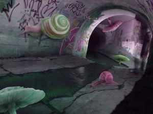 Weirdcore Cave With Paint Artworks weirdcore wallpaper