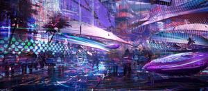 Welcome to Dystopia cyberpunk wallpaper