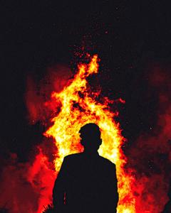 WhatsApp DP Man Fire whatsapp dp wallpaper