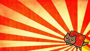 When the Soviet Union was disbanded, Nyan Cat whisked away to space. meme wallpaper