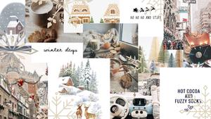 White Christmas Collage christmas collage wallpaper
