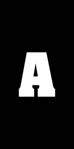 White Letter A Name Black name wallpaper