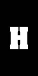White Letter H Name Black name wallpaper