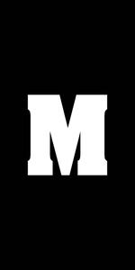 White Letter M Name Black name wallpaper