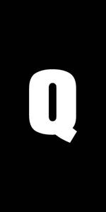White Letter Q Name Black name wallpaper