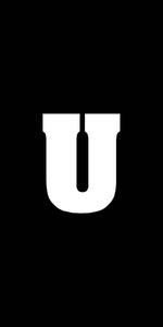White Letter U Name Black name wallpaper