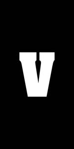White Letter V Name Black name wallpaper