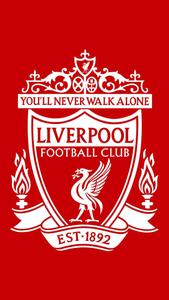 White Liverpool Logo In Red liverpool wallpaper