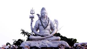 White Statue Of Lord Shiva HD Wallpaper