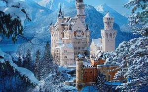 White Winter Castle winter wallpaper