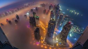 Windows 10 HD City Fog windows 10 hd wallpaper