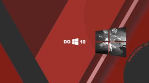 Windows 10 HD Red Abstract Wallpaper