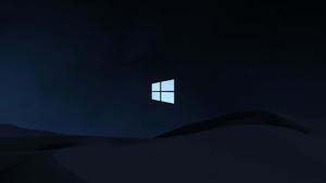 windows 10 logo in the dark dark wallpaper