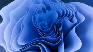 Windows 11 4K Blue Wavy Spiral windows 11 4k wallpaper