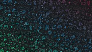 Windows 11 4K Neon Doodles windows 11 4k wallpaper