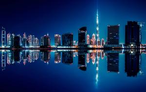 Windows 11 4K Night City Bay windows 11 4k wallpaper