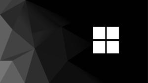 Windows 11 Black New Logo windows 11 wallpaper