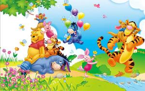 Winnie the Pooh and Friends Sharing a Laugh winnie the pooh wallpaper