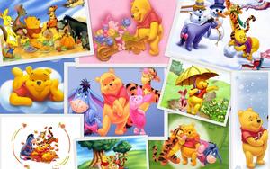 Winnie the Pooh enjoying a relaxed picnic with Tigger winnie the pooh wallpaper