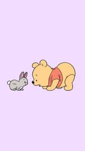 Winnie The Pooh With A Bunny winnie the pooh wallpaper