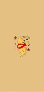 Winnie The Pooh With Leaves winnie the pooh wallpaper