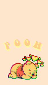Winnie The Pooh With Yellow Hearts winnie the pooh wallpaper