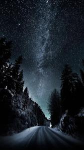 Winter iPhone Glittery Night Sky winter iphone wallpaper