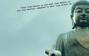 Wisdom is found in stillness buddha wallpaper