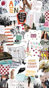 Woman Aesthetic Collage aesthetic collage wallpaper