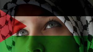 Woman In Palestine Flag Colors palestine wallpaper