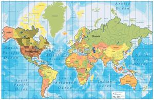 World Map with Labels world map wallpaper