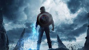 Worthy Captain America Holding Mjölnir Background captain america wallpaper