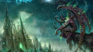Wraith of Illidan in the Felwood Temple 1080p wallpaper
