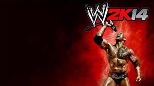 WWE The Rock Red Poster  Wallpaper