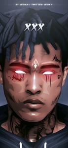 XXXTentacion in his infamous Demon Form xxxtentacion wallpaper
