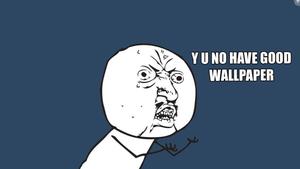 Y U No? meme wallpaper