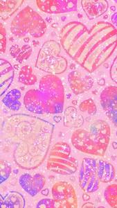 Y2k Aesthetic Glitter Hearts y2k aesthetic wallpaper