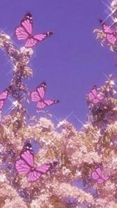 Y2k Aesthetic Sparkling Pink Butterflies y2k aesthetic wallpaper