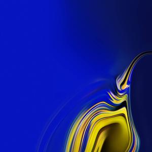 Yellow Blue Ripple Samsung Note 9 samsung wallpaper