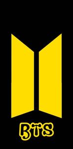 Yellow BTS Logo bts logo wallpaper