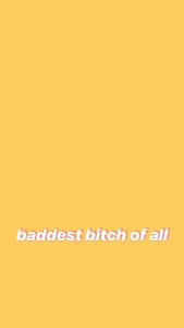 Yellow Minimalist Baddie Bitch baddie wallpaper