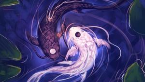 Yin Yang Fishes, symbol of balance avatar the last airbender wallpaper