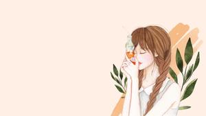 Young girl smiling in the sunshine girl wallpaper