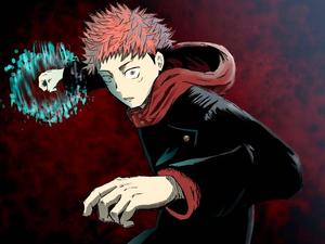 Yuji Itadori unleashing his Black Flash in Jujutsu Kaisen jujutsu kaisen wallpaper