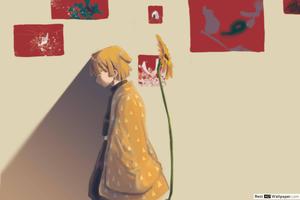 Zenitsu And Sunflower zenitsu wallpaper