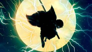 Zenitsu basks in the light of the moon zenitsu wallpaper