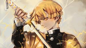 Zenitsu Brings the Fire zenitsu wallpaper