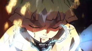 Zenitsu unleashes his Thunder Breathing technique from Demon Slayer. Wallpaper